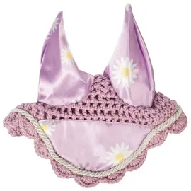 HKM Hobby Horsing Fliegenhaube mit Print, violett mit Gänseblümchen,