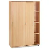 Lomadox Aktenschrank TYP4000 Buche hell Nachbildung, 4OH, Schiebetüren, H=153cm