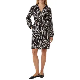 Comma, Hemdblusenkleid Animal-Print Schwarz/Mehrfarbig 38
