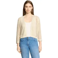 Betty Barclay Strickjacke mit Lochmuster Beige 46