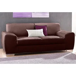 2-Sitzer DOMO COLLECTION "Ricardo kubisch, modern und elegant, bequemes Sofa", braun, B:204cm H:81cm T:95cm, Sofas