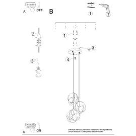 Sollux TULOS 3-flg. 30 cm weiß