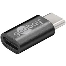 goobay USB-C auf Micro USB 2.0 Adapter Schwarz/Grau