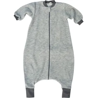 Lilano, Merino Flausch Schlafsack mit Fuß, 100% Wolle (kbA) (Hellgrau/Natur, 98-104) - 98-104