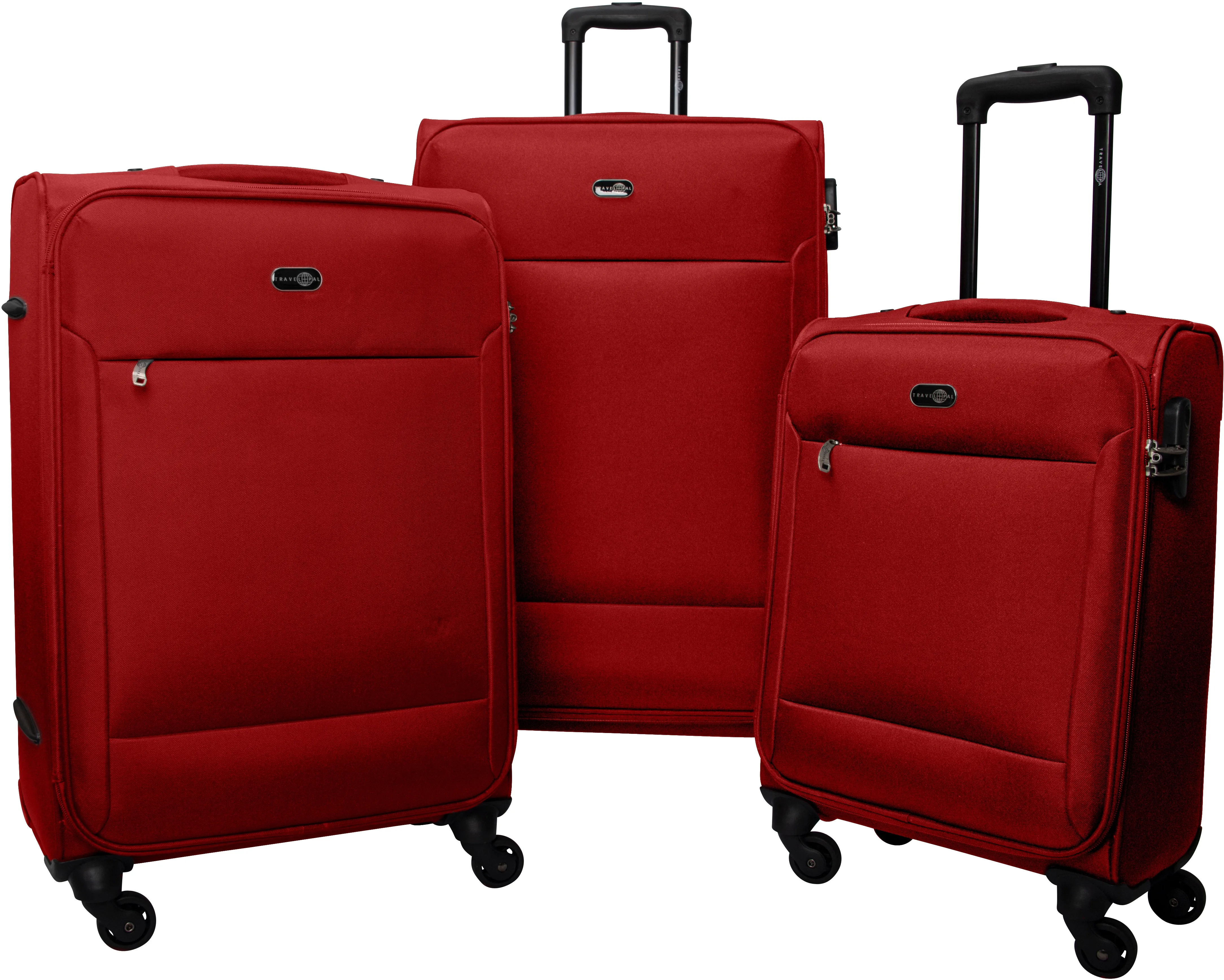 Travel Pal Trolleyset »Neapel«, (3 tlg.), Kofferset Reisegepäck Weichschalen-Trolley-Set mit Zahlenschloss Travel Pal rot