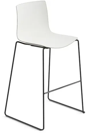 Arper Barhocker Catifa 46 zweifarbig Kufengestell Schwarz