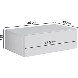 Wohnling Nachtschrank Dream 46 x 30 x 15 cm Weiß