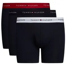 Tommy Hilfiger Underwear Boxershorts 3P BOXER BRIEF WB (Packung, 3-St., 3er-Pack) mit kontrastfarbenem Logobund blau L (52)