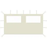 vidaXL Pavillon-Seitenwand mit Fenstern 4x2 m Creme