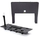 Pflanzkübel Blumentopf mit Füßen Pflanzkasten 80 cm 72 L Anthrazit Rattan