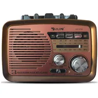 Retoo Retro Radio Bluetooth FM Vintage Kofferradio Küchenradio hellbrau Küchen-Radio (Batteriebetrieben, unterstützt USB, Bluetooth,SD-Karte, AM, FM, SW, 2,00 W, Mobilność, retro design, USB, Bluetooth, SD, AM, FM, SW) braun|schwarz