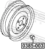 FEBEST Radmutter 0385003 für HONDA