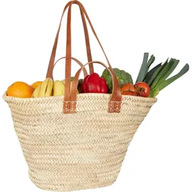 Marrakesch Orient & Mediterran Interior Palmera Shopper Leder Beige/Braun