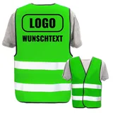 PixiPrints.com Persönliche Warnweste selbst gestalten mit eigenem Aufdruck * Bedruckt mit Name Text Bild Logo Firma * Anzahl: 10 Warnwesten * Farbe/Druck: Neon Grün/Rücken - 10 Warnwesten