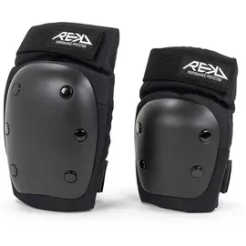 Rekd Protection Heavy Duty Double Pad Set - Black / Black - M