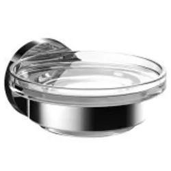 Emco Bad round Seifenhalter Glasteil satiniert schwarz