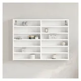vidaXL Vitrinenschrank Weiß 80x8,5x58 cm Holzwerkstoff