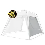 Lumaland Outdoor Seitenteil für Pop Up Pavillon | Seitenwand für Gartenzelt & Camping & Partyzelt | 225 x 155 x 132,5 cm | Passend für Lumaland Indoor & Outdoor Pavillons [Hell-Grau]