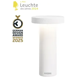 VOLUME retro Akku-Tischleuchte In- und Outdoor weiß