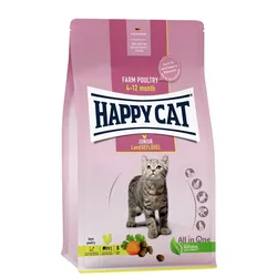 HAPPY CAT Supreme Young Junior Land-Geflügel Katzentrockenfutter 1,3 Kilogramm