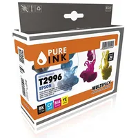 Pure Ink 170745990055 T2996 kompatible Druckerpatronen Schwarz, Cyan, Magenta,