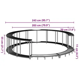 vidaXL Whirlpool-Umrandung Holztreppe schwarz