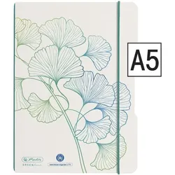Herlitz Notizheft »my.book flex GREENline Gingko« punktiert weiß