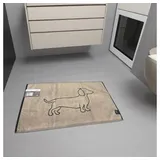 CAWÖ Duschvorleger We Love Dogs Schwarz 50 x 80 cm