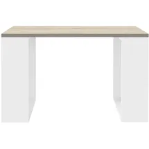ML-Design Couchtisch 65x65x40 cm, Eicheoptik-Weiß Quadratischer