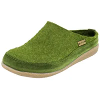 Haflinger Damen Pantoffel Herren Filz Hausschuh Blizzard Skane 718025, Größe:39 EU, Farbe:Grün - 39