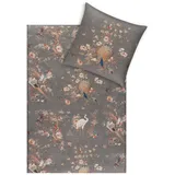 Estella Wendebettwäsche Kim Interlock-Jersey grau Größe 135x200 cm (80x80 cm)