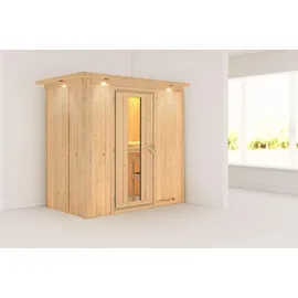 Karibu Variado inkl. 9 kW Ofen + ext. Steuerung + Dachkranz