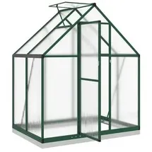 vidaXL Gewächshaus Alu Grün Polycarbonat 6 mm 1,93 m2