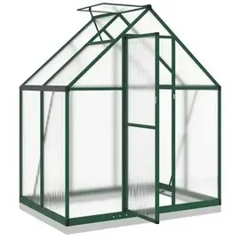 vidaXL Gewächshaus Alu Grün Polycarbonat 6 mm 1,93 m2
