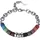 FIRETTI Armband mit Lavastein beige/blau/braun/grün/rosa 23,5 cm