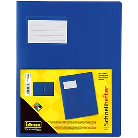 IDENA 307854 - Schnellhefter für DIN A4, Überbreite, aus Polypropylen, transluzent blau