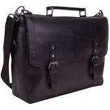 LEONHARD HEYDEN Dakota Aktentasche Leder 40 cm Laptopfach schwarz