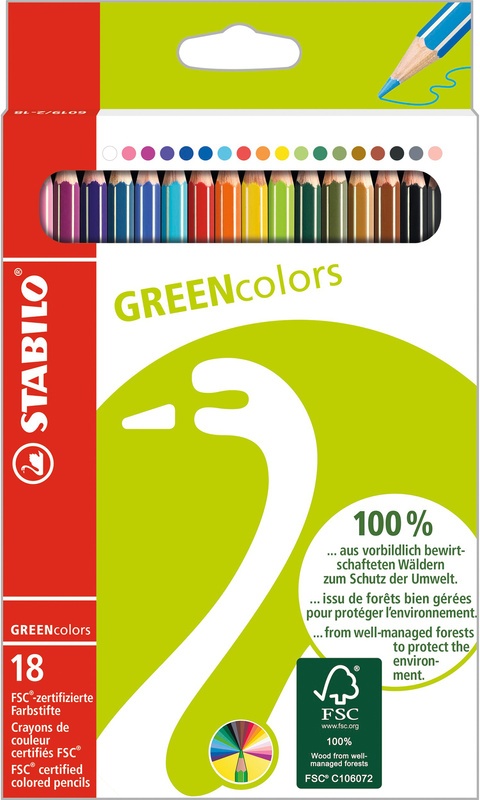 Buntstift Stabilo® Greencolors 18Er-Pack