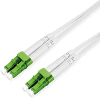 Roline LWL-Kabel Duplex, 9/125μm OS2, LC-APC/LC-APC, stahlarmiert, LSOH, weiß, 5 m