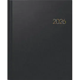 Brunnen Buchkalender Manager Wt7 weektimer 21x26cm 1 Woche/2 Seiten Balacron schwarz