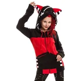 Bye Bye Kitty Star Kitty Frauen Kapuzenjacke schwarz/rot L - L