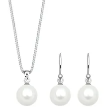 Elli Schmuckset Muschelkernperle 925 Sterling Silber
