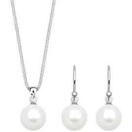 Elli Schmuckset Muschelkernperle 925 Sterling Silber