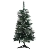 vidaXL Künstlicher Weihnachtsbaum mit Ständer Grün und Weiß 90 cm PVC