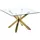 Beliani Starlight Gold/Transparent Glas 70 x 44 x 70 cm