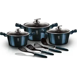 Berlinger Haus Aquamarin Topf-Set 4-tlg. Granit-Kochgeschirr