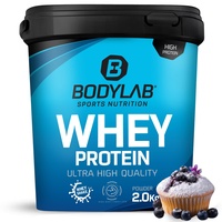 Bodylab24 Whey Protein Pulver, Blaubeer-Muffin, 2kg