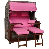 WebaVita Strandkorb Bali Mahagoni Rosa