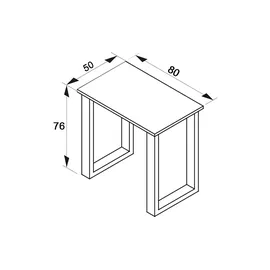 VCM Xona U 80 x 76 x 50 cm weiß