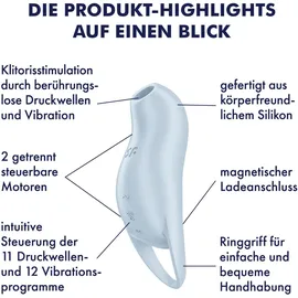 Satisfyer Pocket Pro 1, Air‐Pulse‐Vibrator - Blue